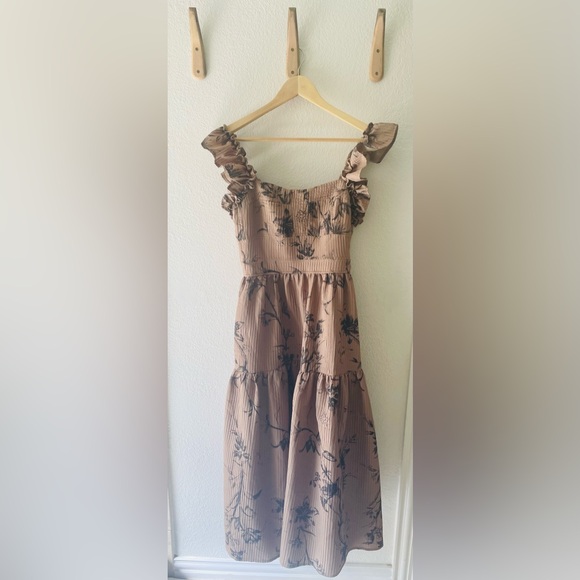 NWT Moon River Neutral Floral Sundress Size XS - Picture 2 of 4